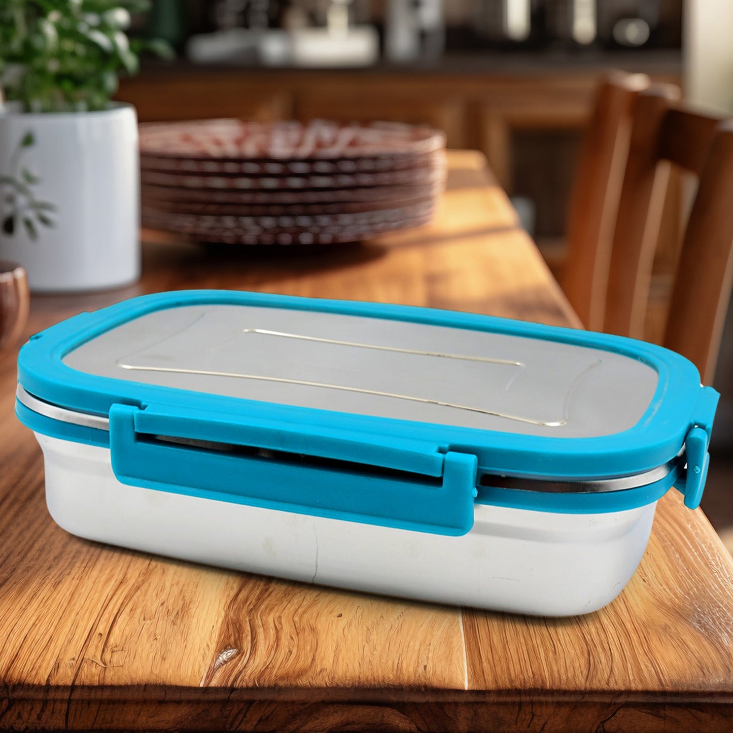 Premium Stainless Steel Lunch Box for Kid, 2 Containers Lunch Box