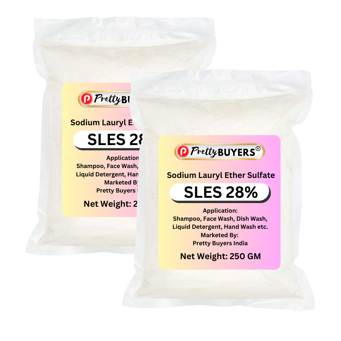 PrettyBUYERS SLES (Sodium Lauryl Ether Sulphate) 28% Powder 250 GM