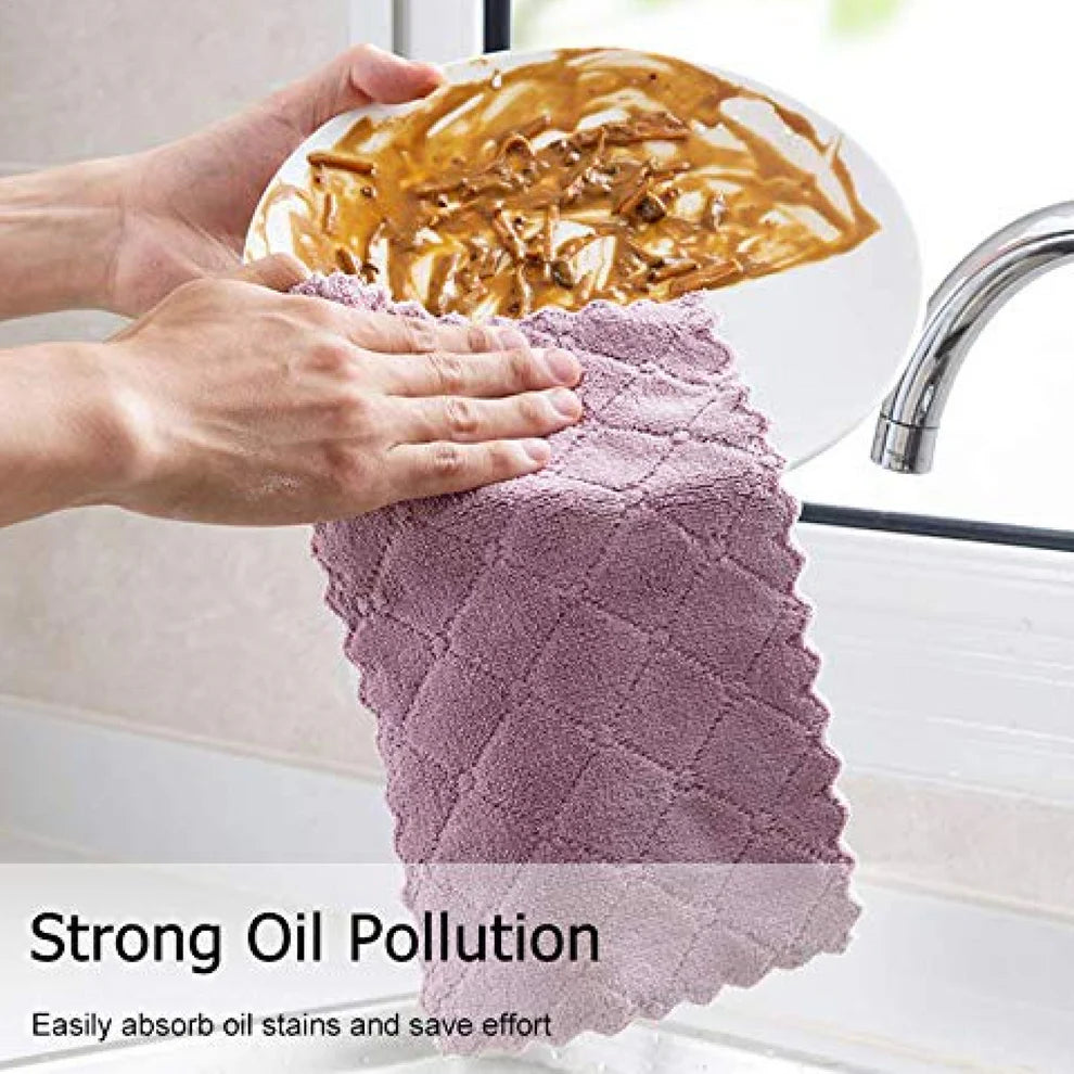 Pretty Buyers Kitchen Cleaning Towel ā Highly Absorbent & Durable | Velvet Wipe (5 pcs)