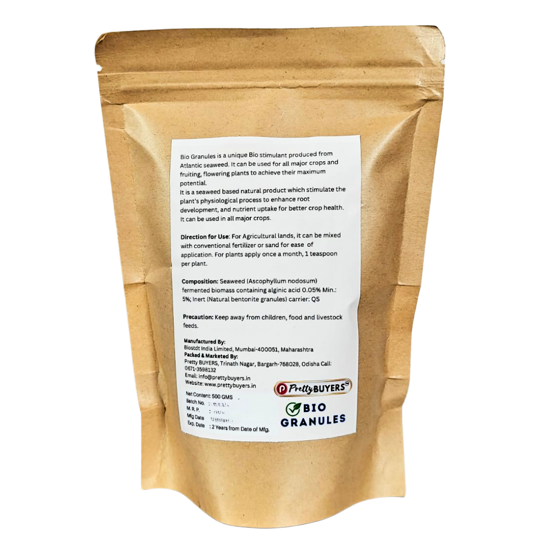 PrettyBUYERS Bio Granules for Plants | Plant food for Root Growth, High Yield, Overall Plant Development 500GM (Pack Of 1)
