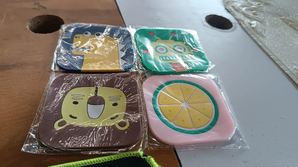 Pretty Buyers Silicone Lemon Drink Coaster – Heat-Resistant Table Protector (5 pcs)