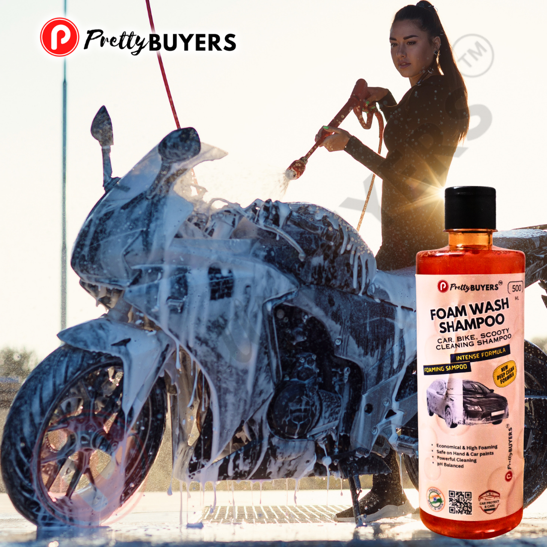 PrettyBUYERS Car Shampoo Concentrate 500ML (Pack Of 4)