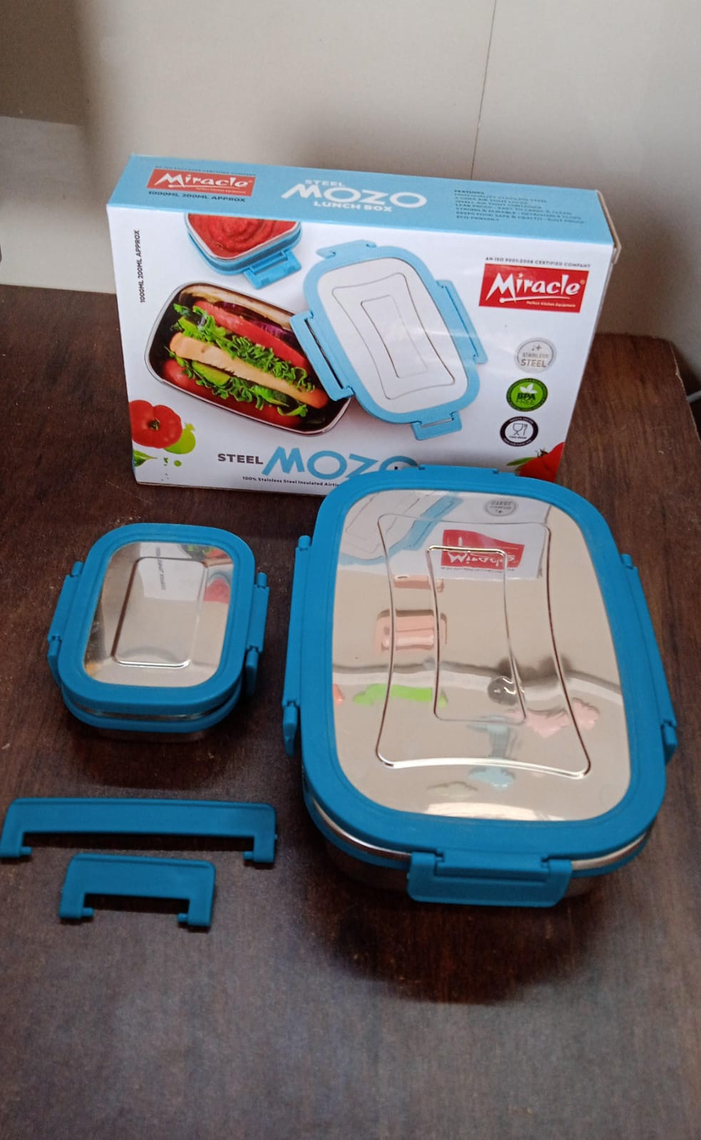 Premium Stainless Steel Lunch Box for Kid, 2 Containers Lunch Box