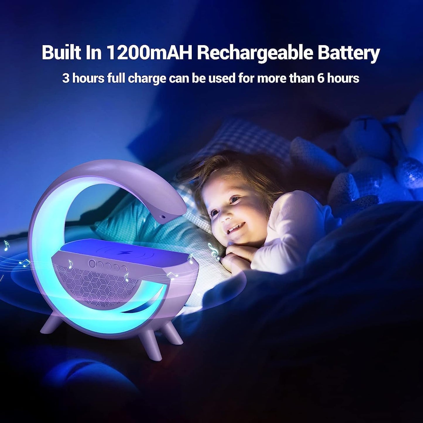 3-in-1 Multi-Function Speaker Wireless Mobile Charger LED Night Lamp