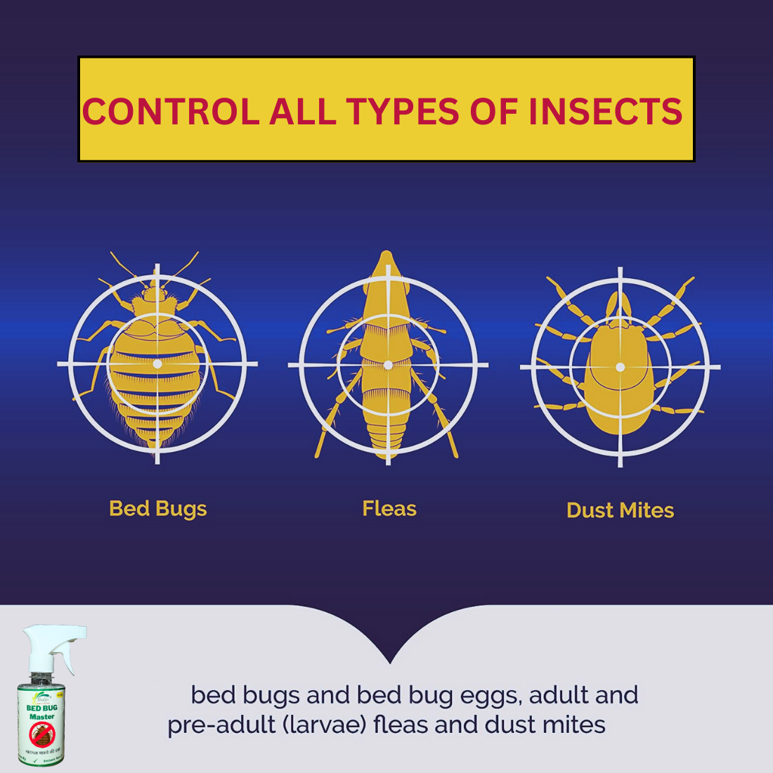 Organic Bedbug Control Spray | No More Bed Bugs | Khatmal Maar 250MLx3