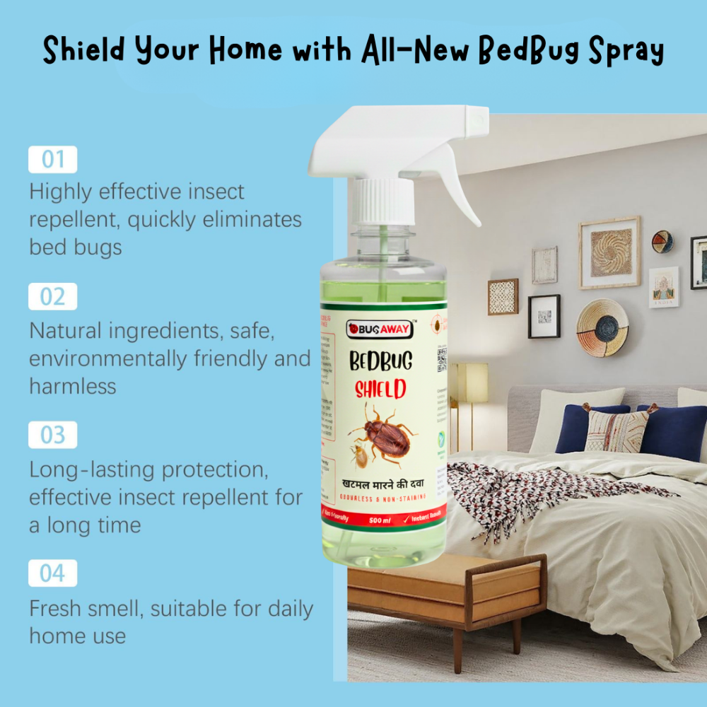 Bug Away™ Powerful Natural Organic Bedbug Killer Spray 500 ML