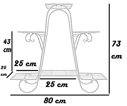 Bhulife 6 Tier Plant Stands for Indoors and Outdoors, Flower Pot Holder Shelf for Multi Plants