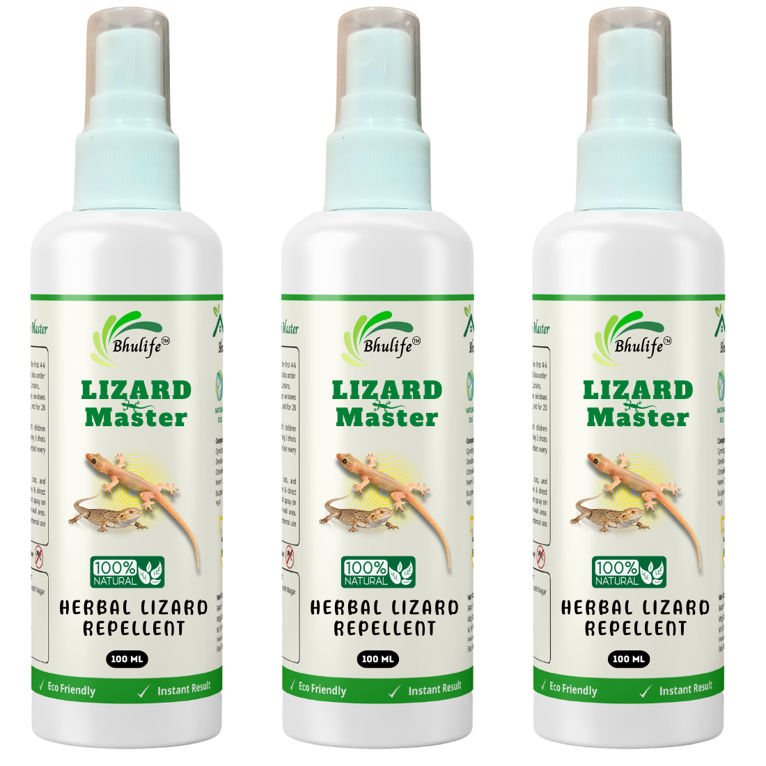 Lizard Repellant Spray | Ready and Easy to Use Formulation | 100% Natural | Non Toxic 100MLx3