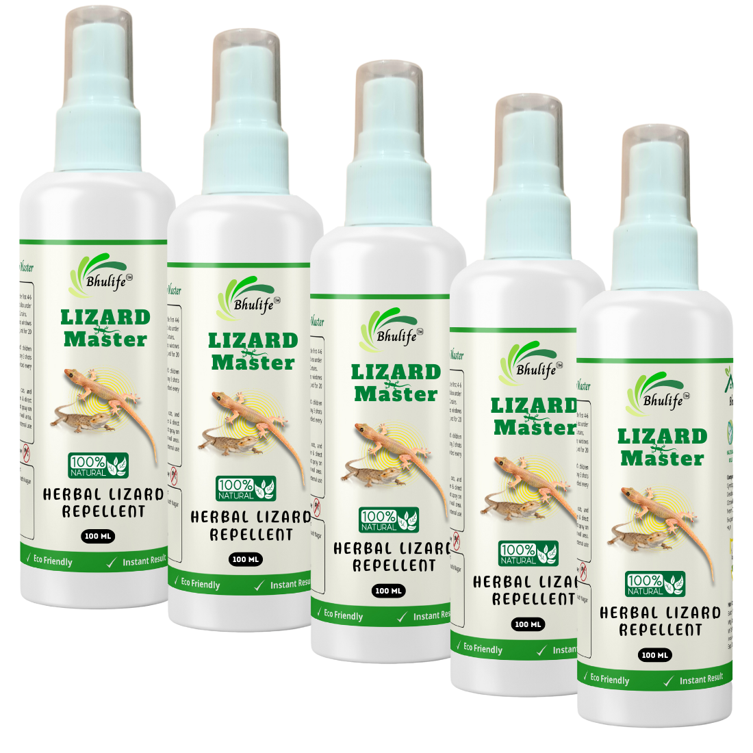 Lizard Repellant Spray | Ready and Easy to Use Formulation | 100% Natural | Non Toxic 100MLx5