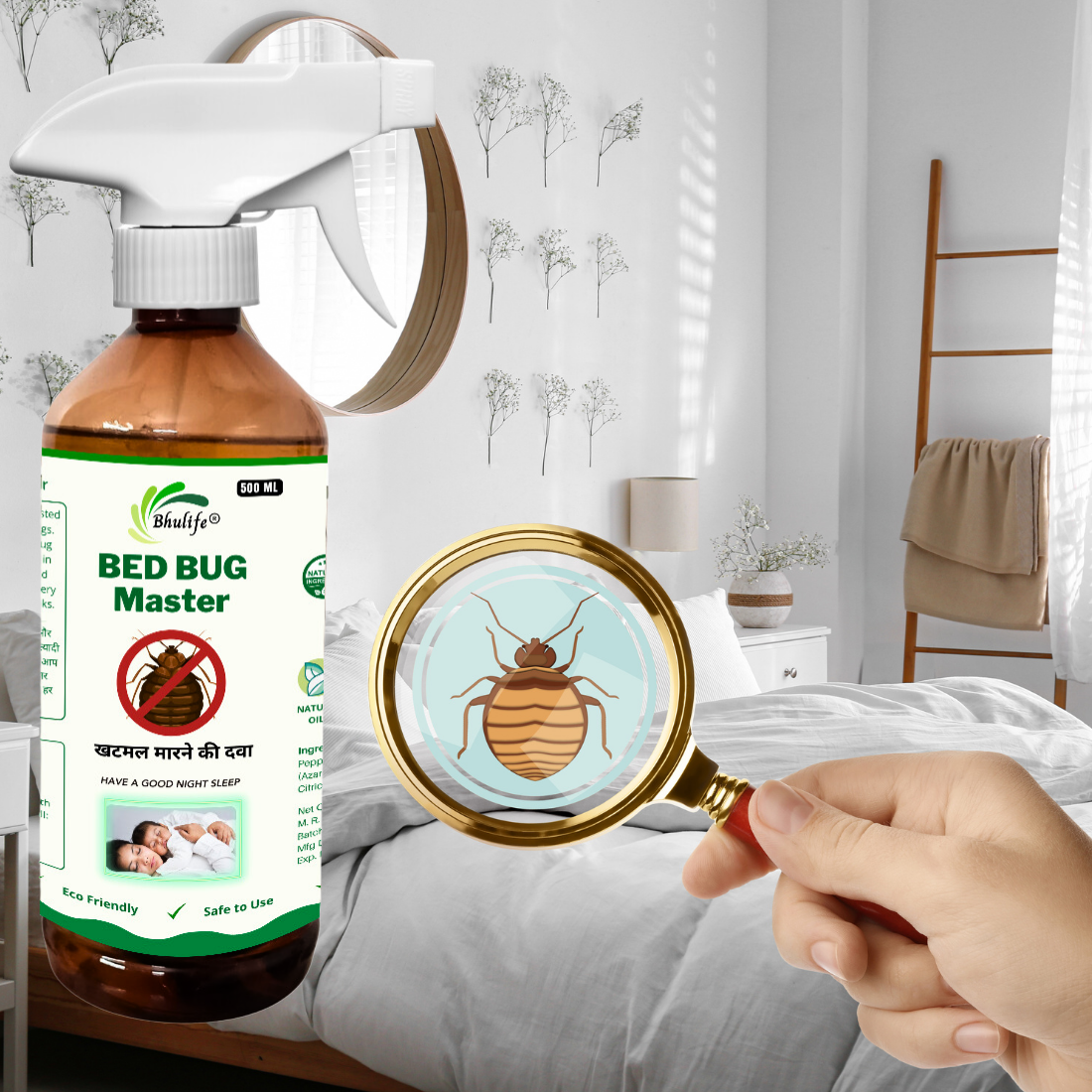 Bhulife New Advance Bedbug Killer Spray | 100% Organic Spray | 500MLx1