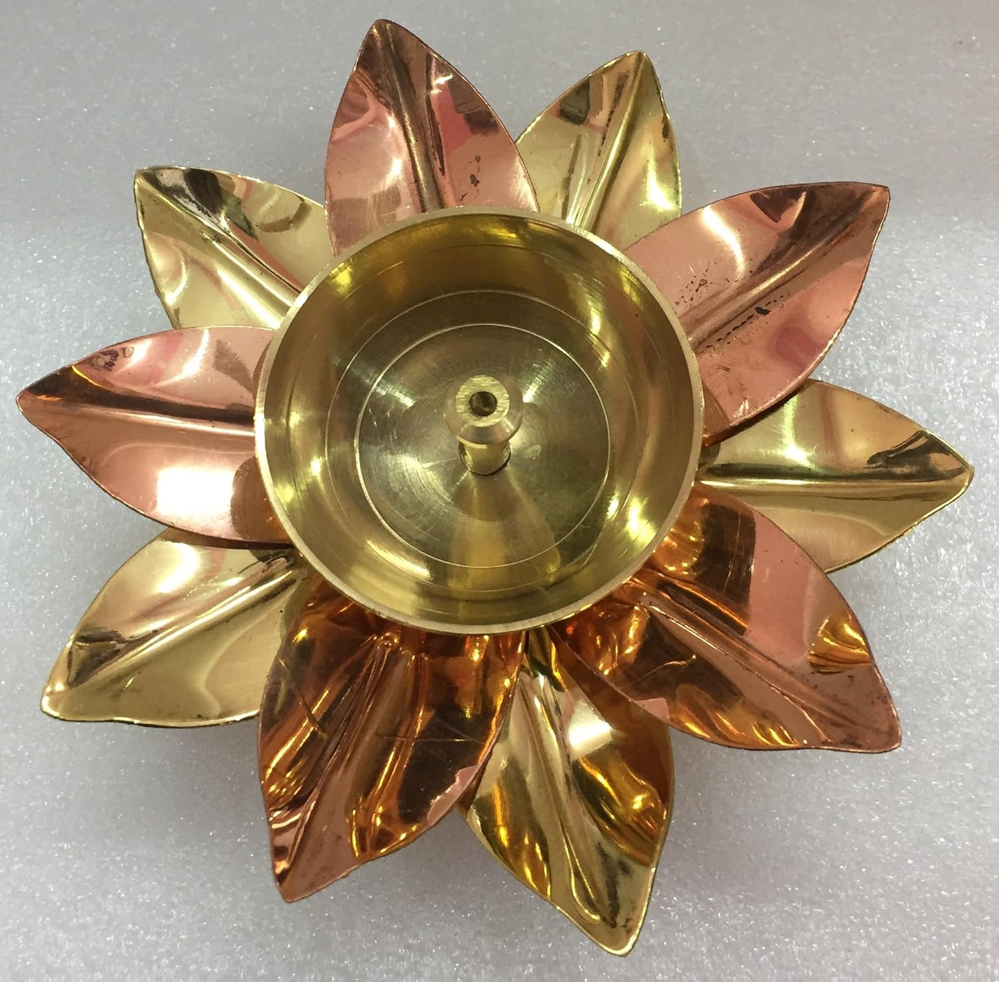 Copper Brass Lotus Diya/Deepam Pack of 6 (3 inch each)