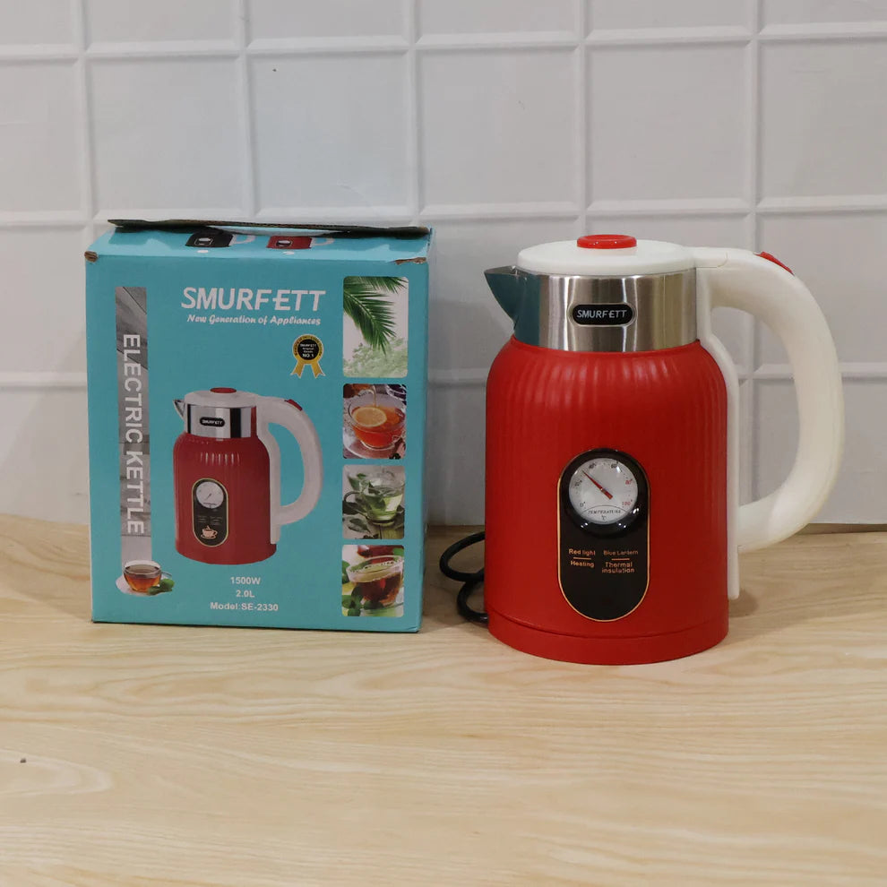Pretty Buyers Electric Kettle 2 Litre 1500W Red for Tea Coffee Milk and Hot Water (1 Pc)