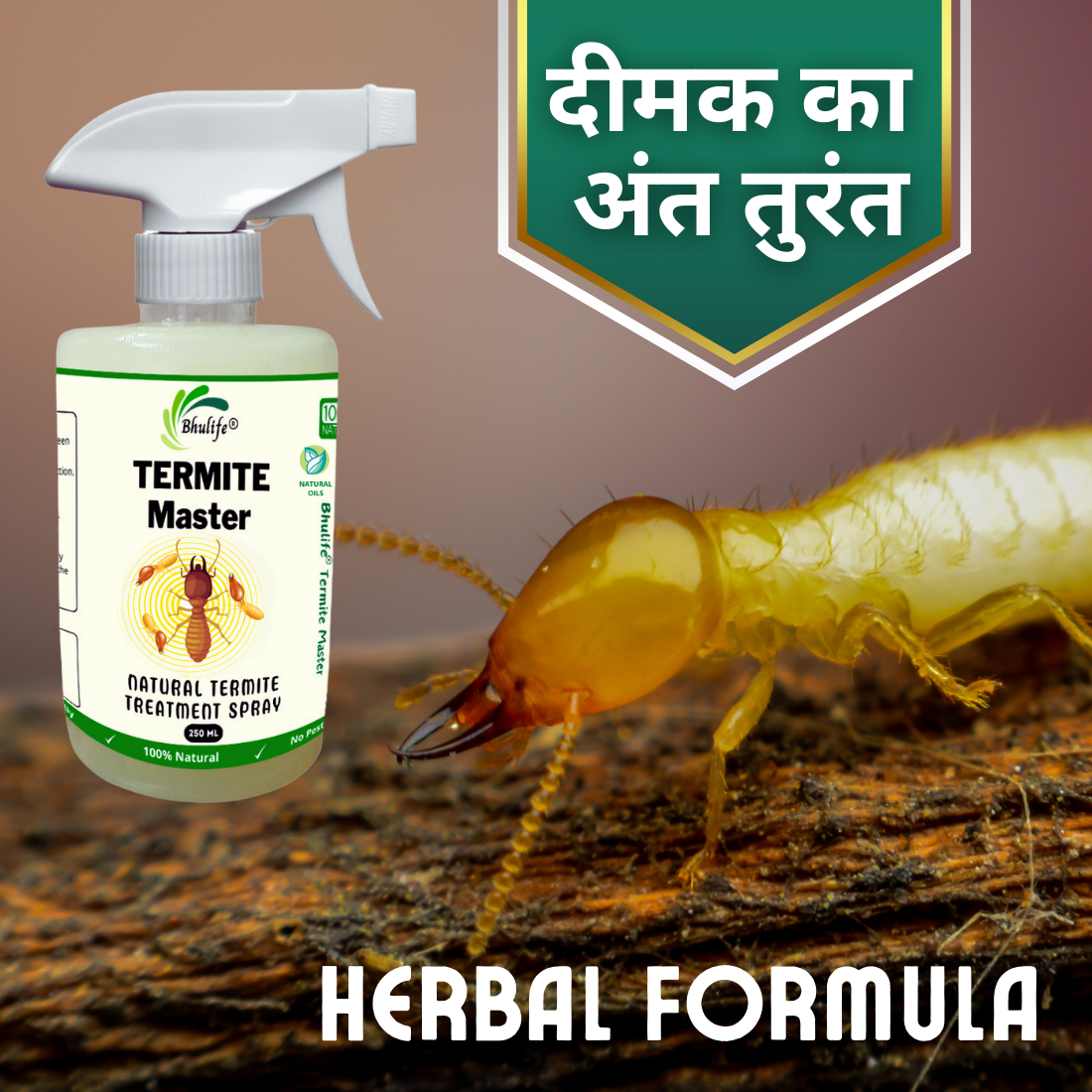 Bhulife Natural Termite Killer Spray | Demak Marne ki Dawa 250MLx1