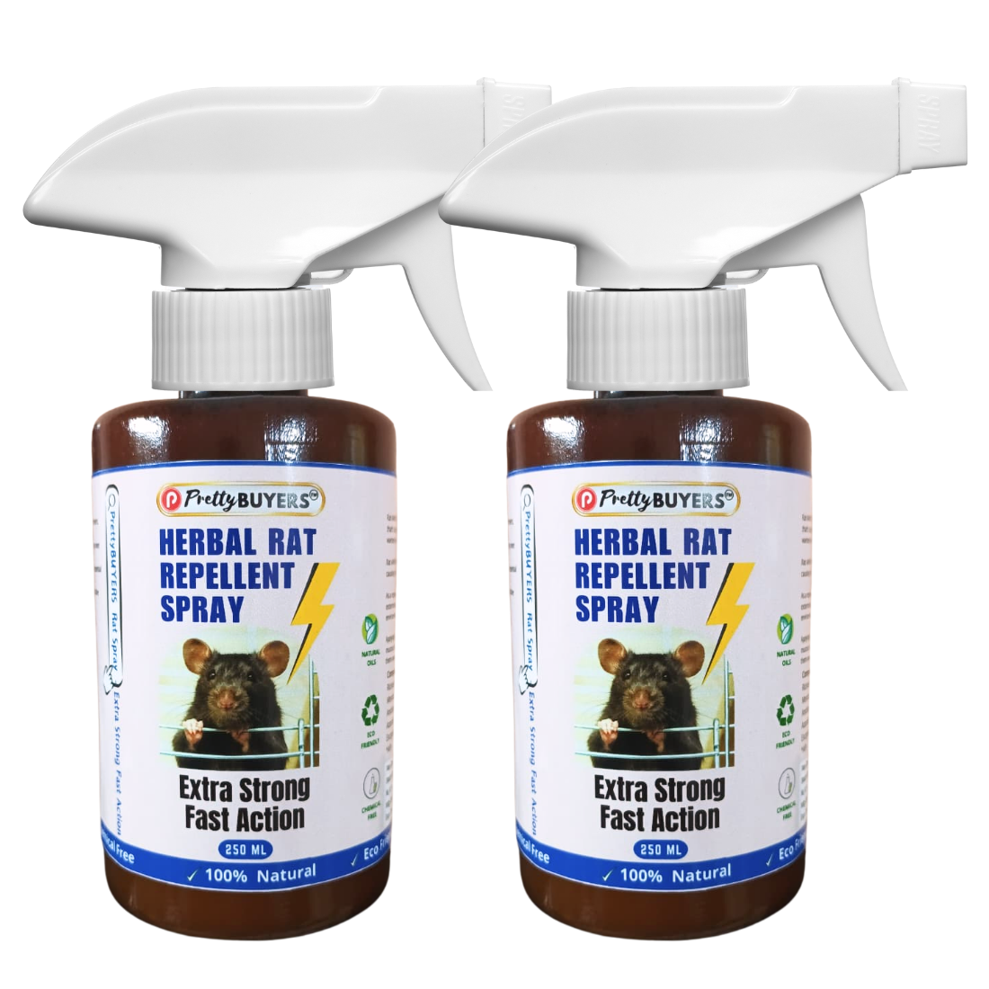 PrettyBUYERS Herbal Rat Killer Spray | Best Rat Repellent Spray For Home & Godowns | 250 ML
