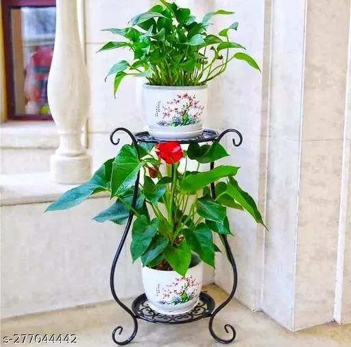 Bhulife Plant Stand for Balcony Living Room Flower Pot Stand Outdoor Indoor Plants Plant Holder Home Decor Item