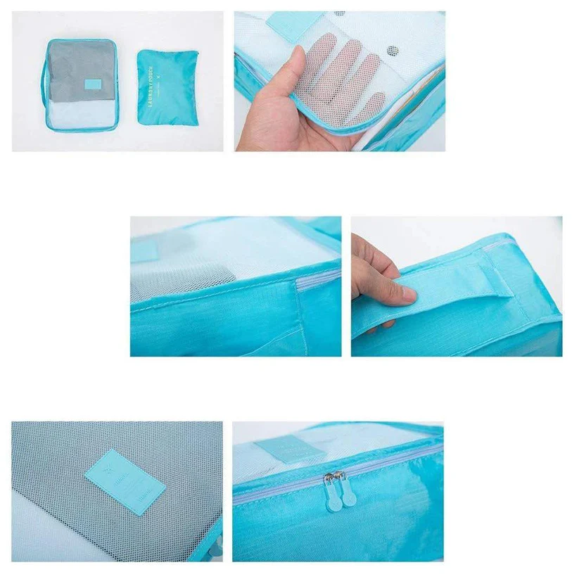 PrettyBUYERS Cloth Organizer Pouch Laundry Zipper Bags (6 pcs)