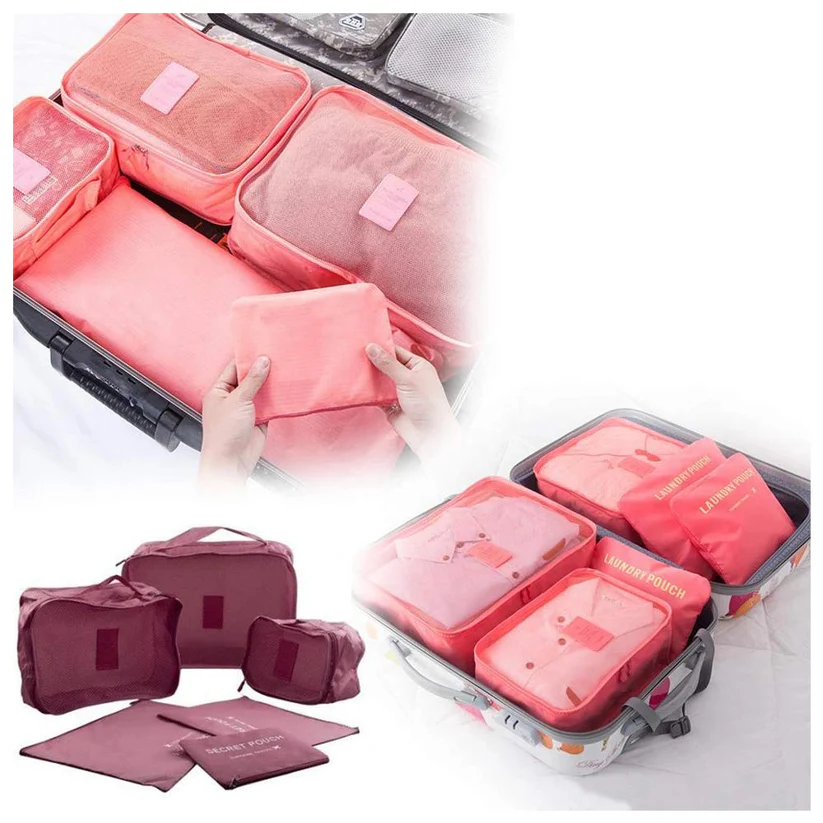 PrettyBUYERS Cloth Organizer Pouch Laundry Zipper Bags (6 pcs)
