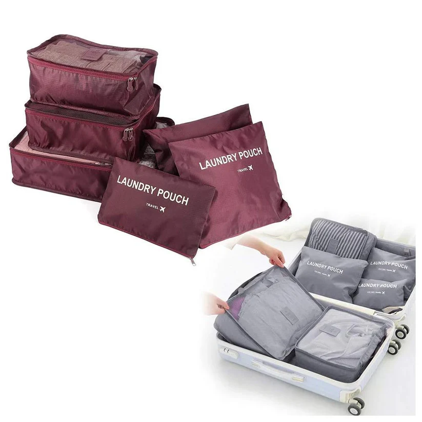 PrettyBUYERS Cloth Organizer Pouch Laundry Zipper Bags (6 pcs)