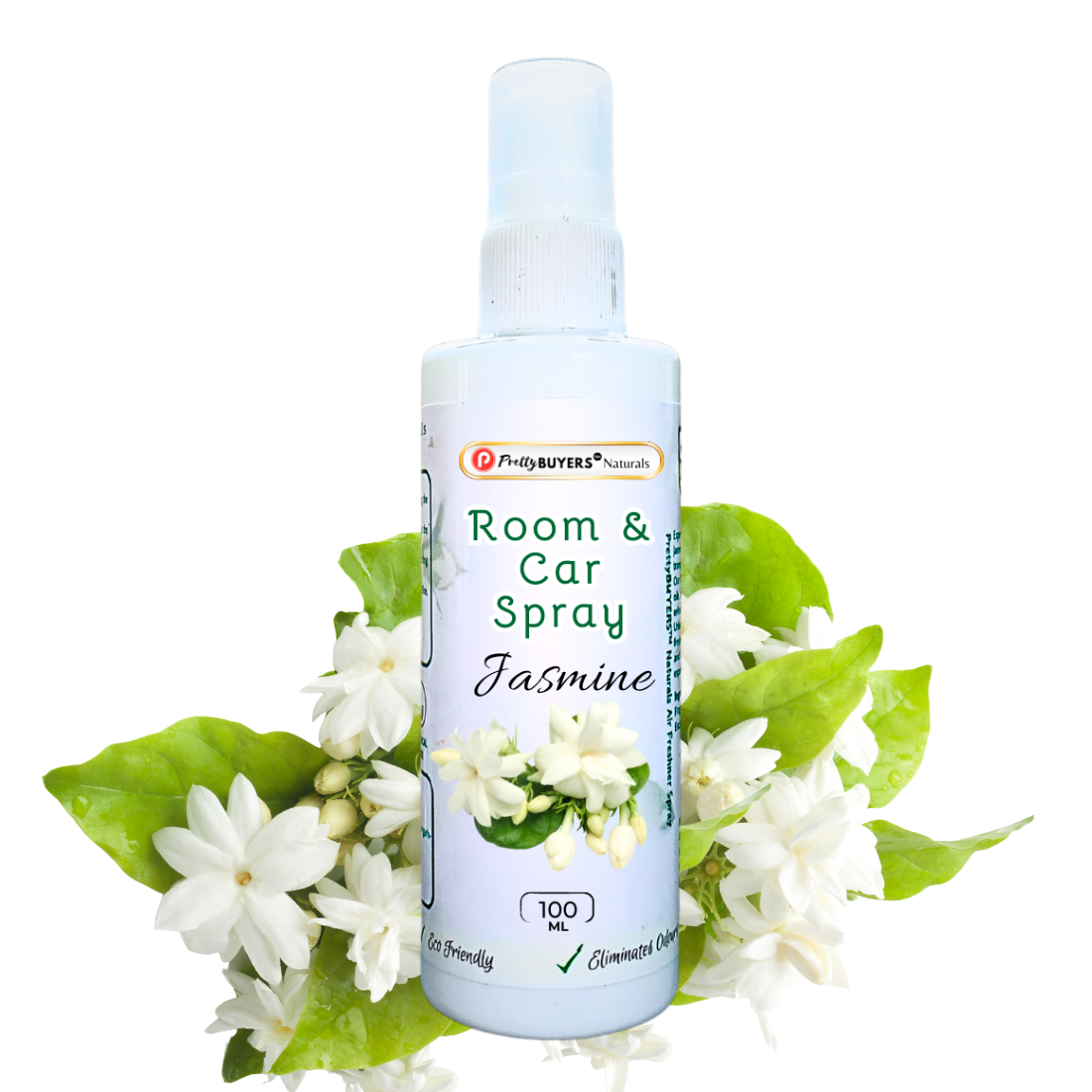 PrettyBUYERS Jasmine Room & Car Spray Air Freshener | Odor Eliminator Spray 100MLx5
