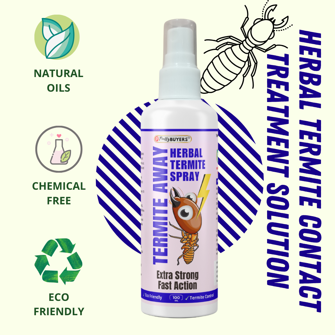 PrettyBUYERS Herbal Termite Killer Spray | Most effective 100 ML