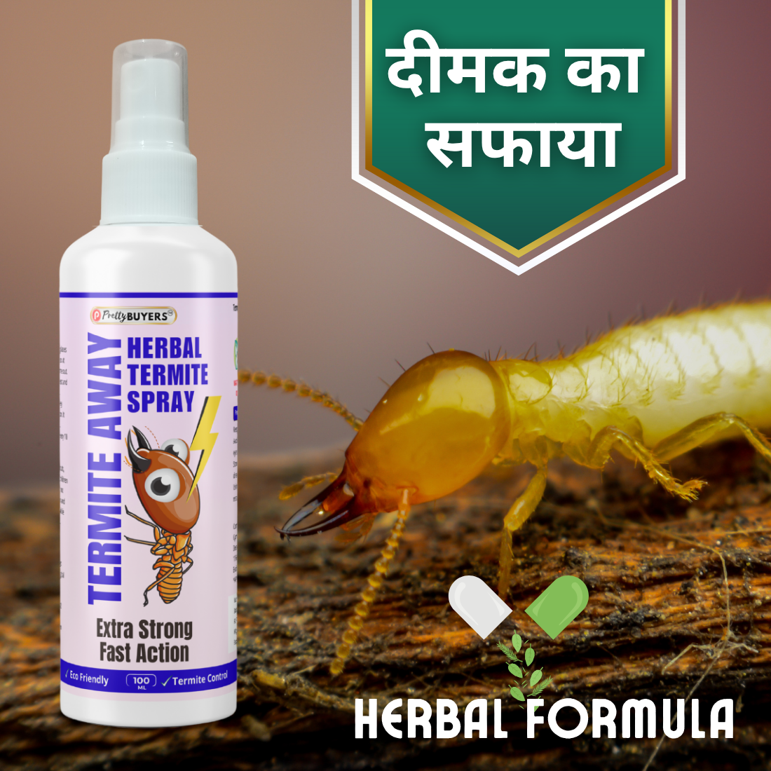 PrettyBUYERS Herbal Termite Killer Spray | Most effective 100 ML