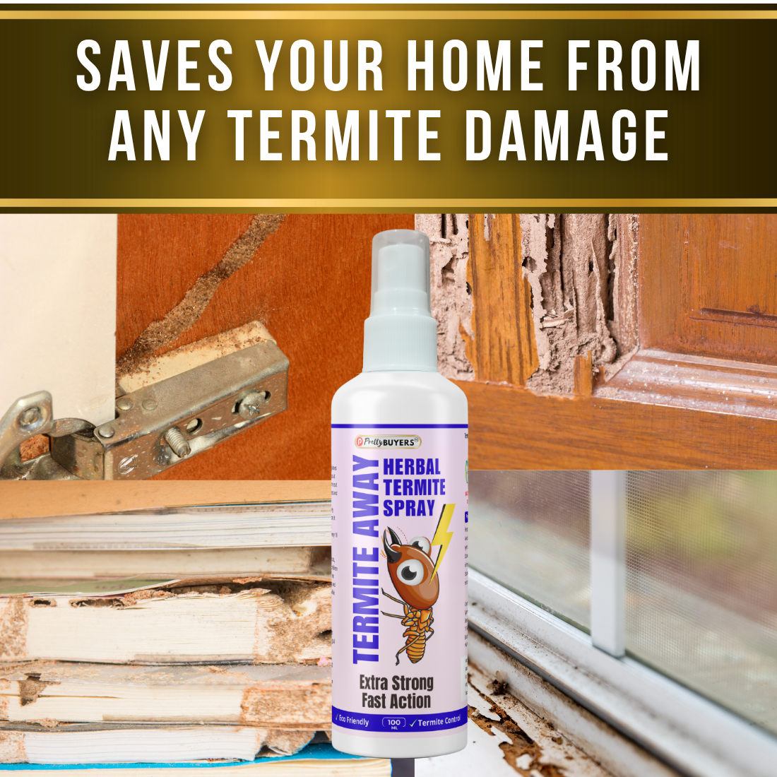 PrettyBUYERS Herbal Termite Killer Spray | Most effective 100 ML