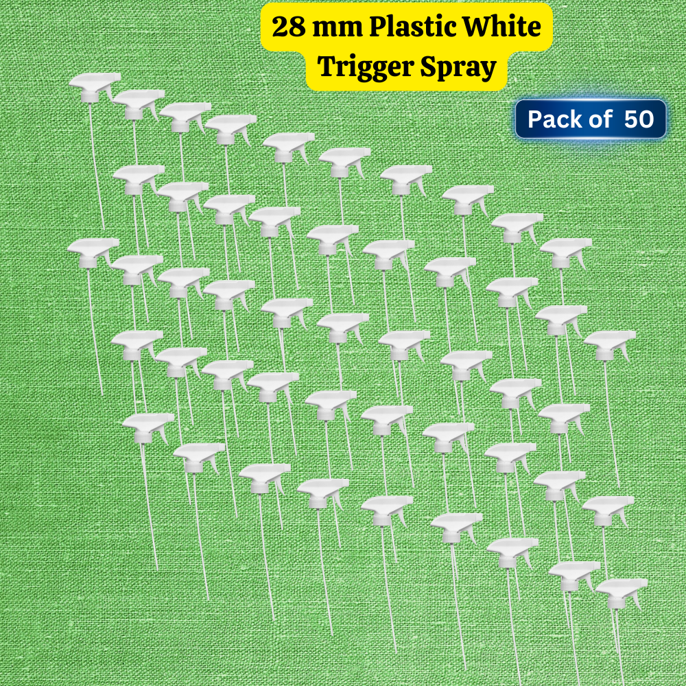 PrettyBUYERS Plastic 28MM Trigger Spray With Pipe | Fits on Every Bottle ( Pack Of 10)