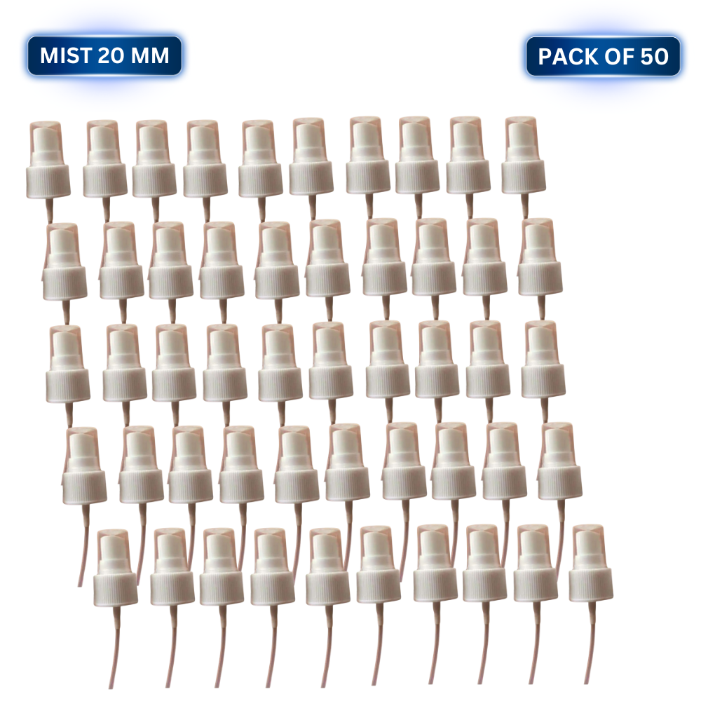 Prettybuyers White Color Mist Spray Pump- 20mm Combo Pack