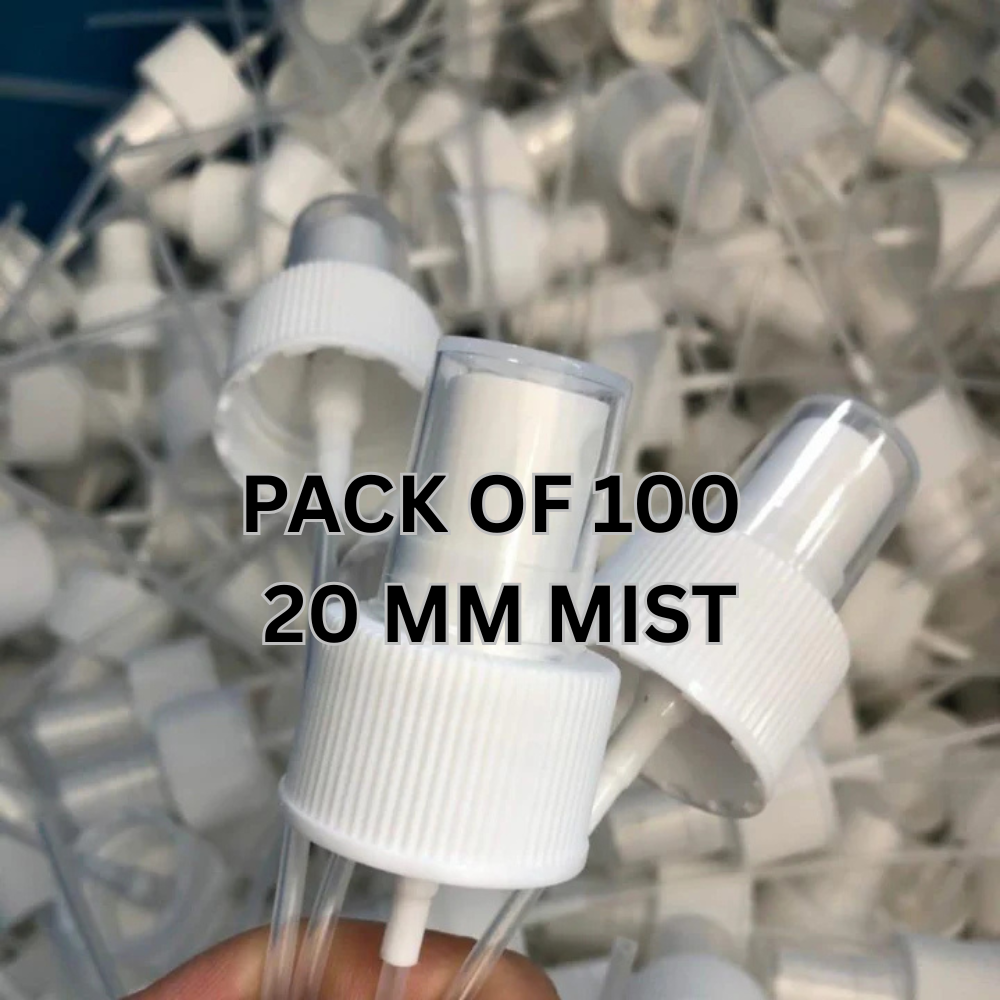 Prettybuyers White Color Mist Spray Pump- 20mm Combo Pack
