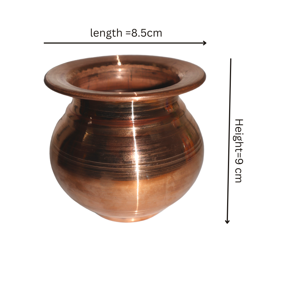 Pure Copper Lota Kalash | Puja Lota | Religious Pooja Items