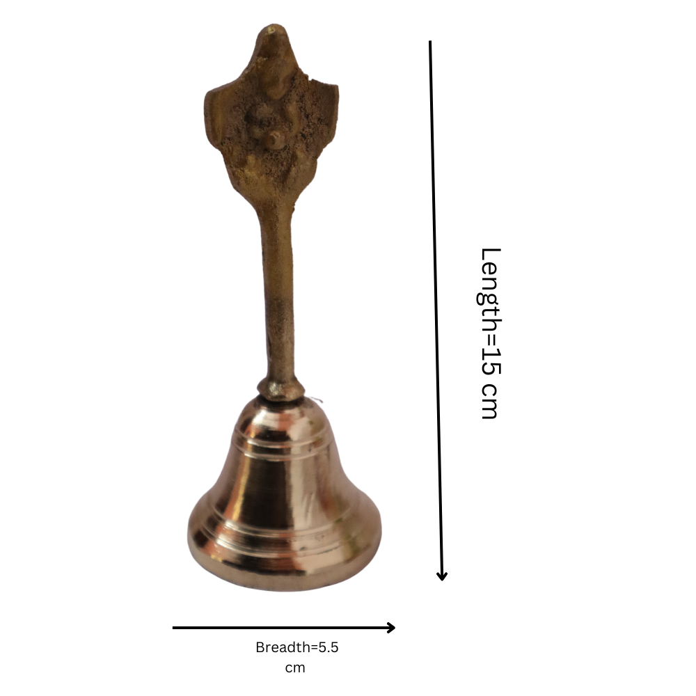 Traditional Brass Garuda Ghanti for Pooja | Pital Hand Bell for Pooja Weight 178g