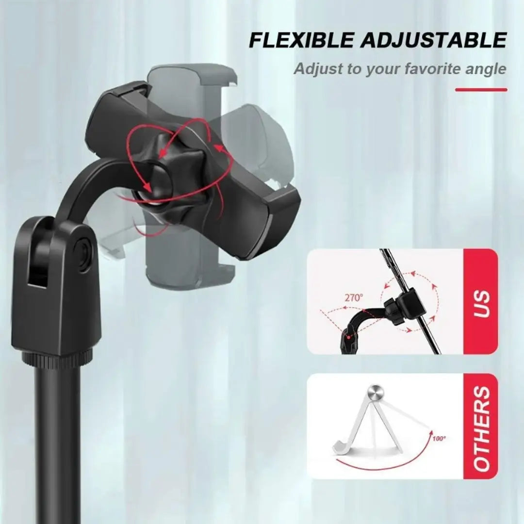 Universal Tabletop Mobile Stand for Table with Adjustable Height 360 Degree Rotati