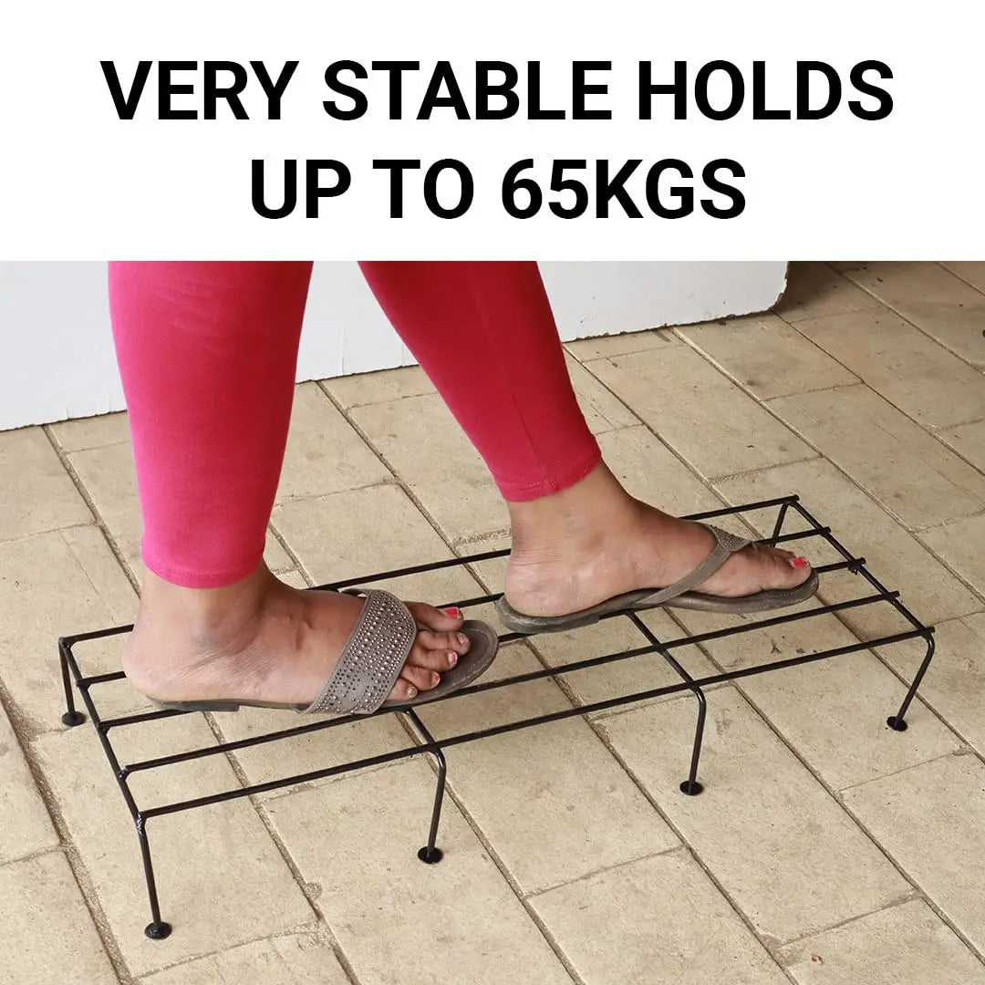 Black Rectangular Plant Stand/Pot Stand - 24 inches | Outdoor Plant Stand | (Set of 1)