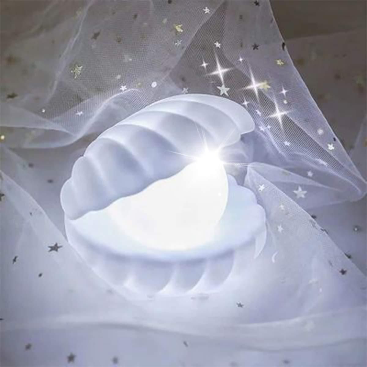 Mini Led Pearl Shell Night Lights (Pack Of 2)