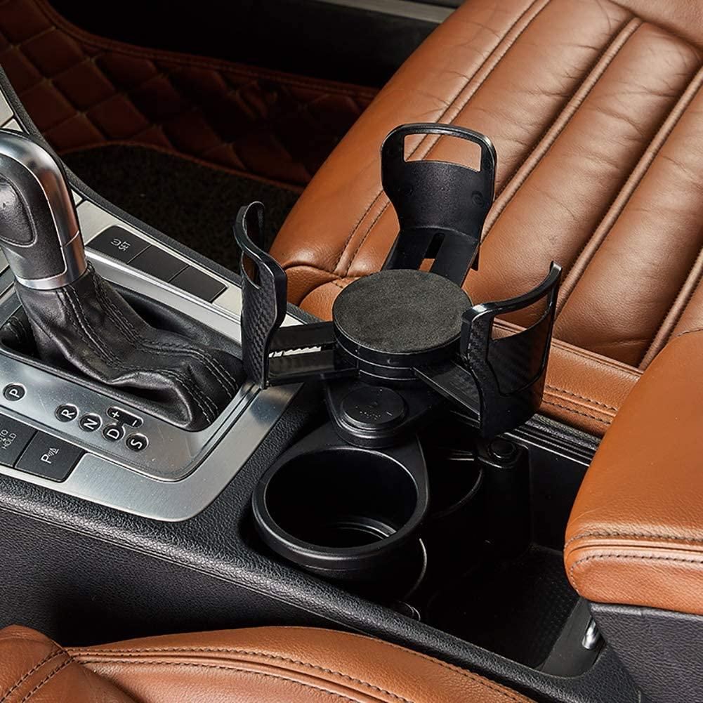 2 in 1 Multifunctional Car Drink Cup Holder & Organizer with Adjustable Base