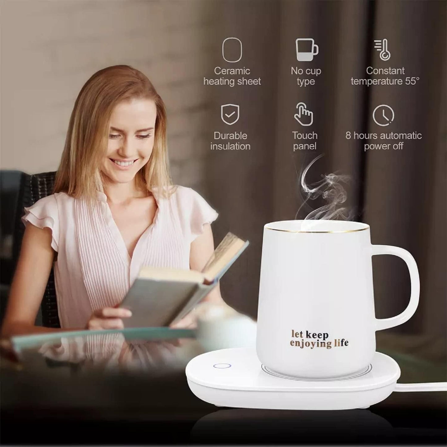 Tea & Coffee Mug Warmer with Auto Shut Off