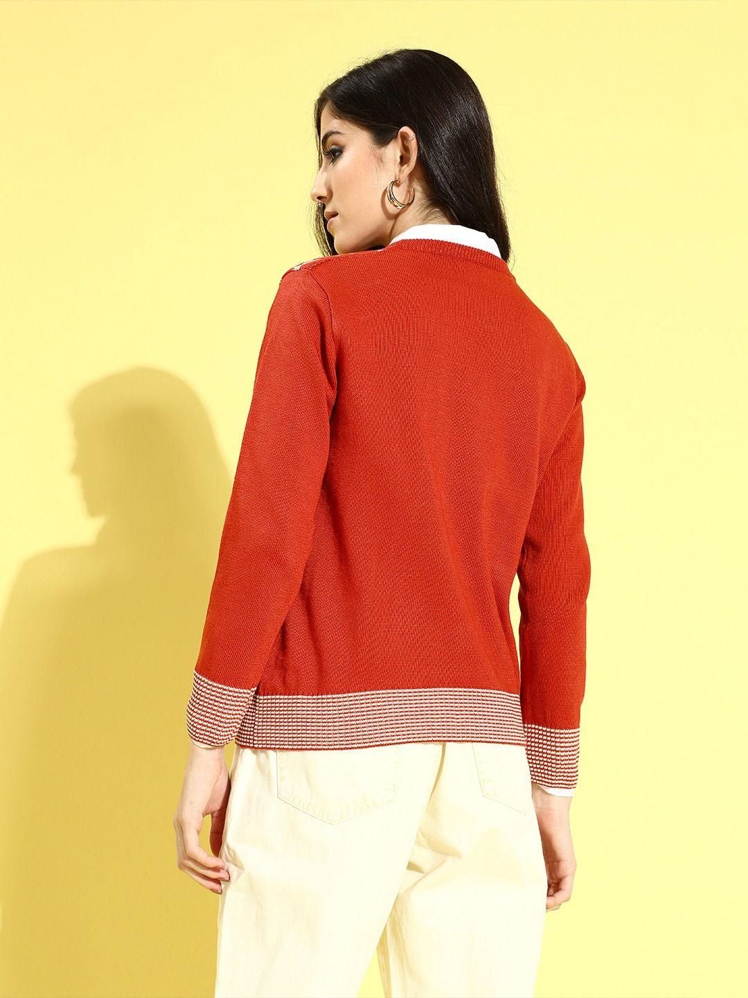 Style Quotient Women Red Printed Pullover