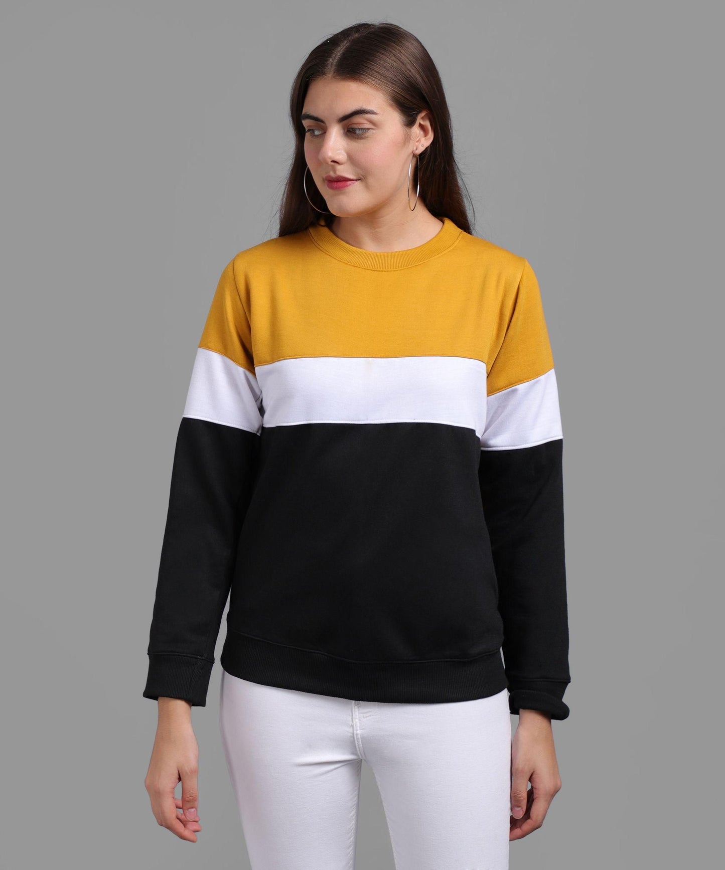 Women's Wool Color Block Sweatshirt