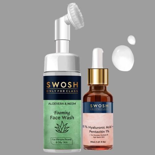 SWOSH Face Wash And Serum Combo