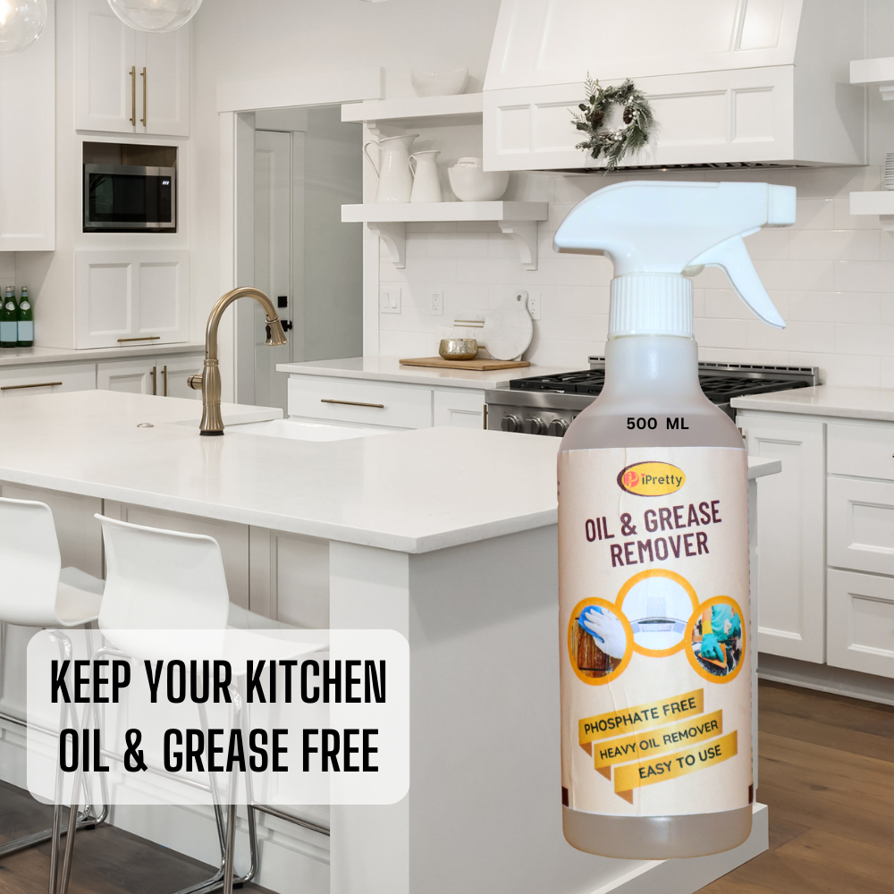 Kitchen Oil & Grease Remover Cleaner Spray(500mlX1) & Bathroom Fitting Cleaner Spray Stain Remover(350mlX2)