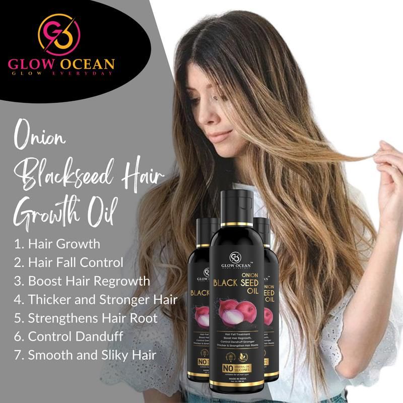 Ocean Onion Blackseed oil For Hair Fall Control,Hair Growth & Hair Regrowth-Control Dandruff (200Ml)