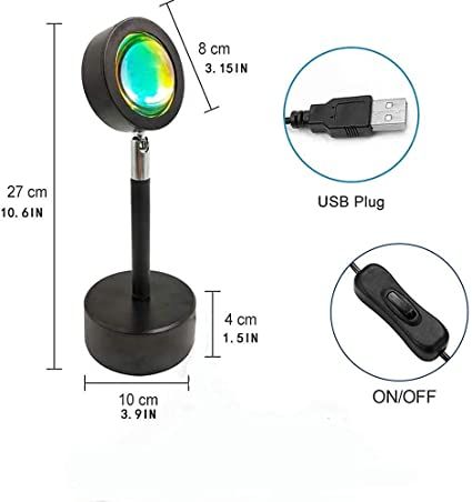 Sunset Lamp Projector Light 180 Degree Rotation Led Night Light