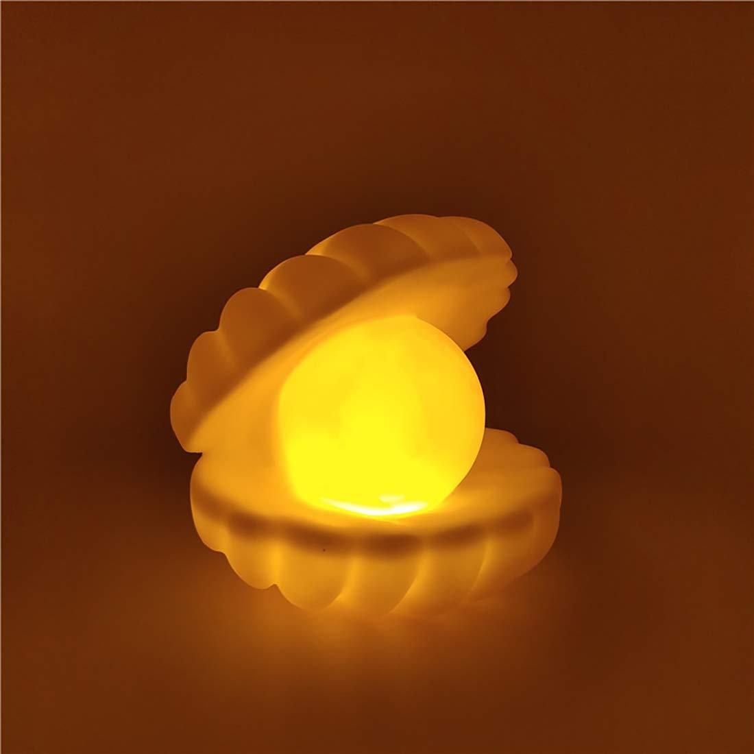 Mini Led Pearl Shell Night Lights (Pack Of 2)