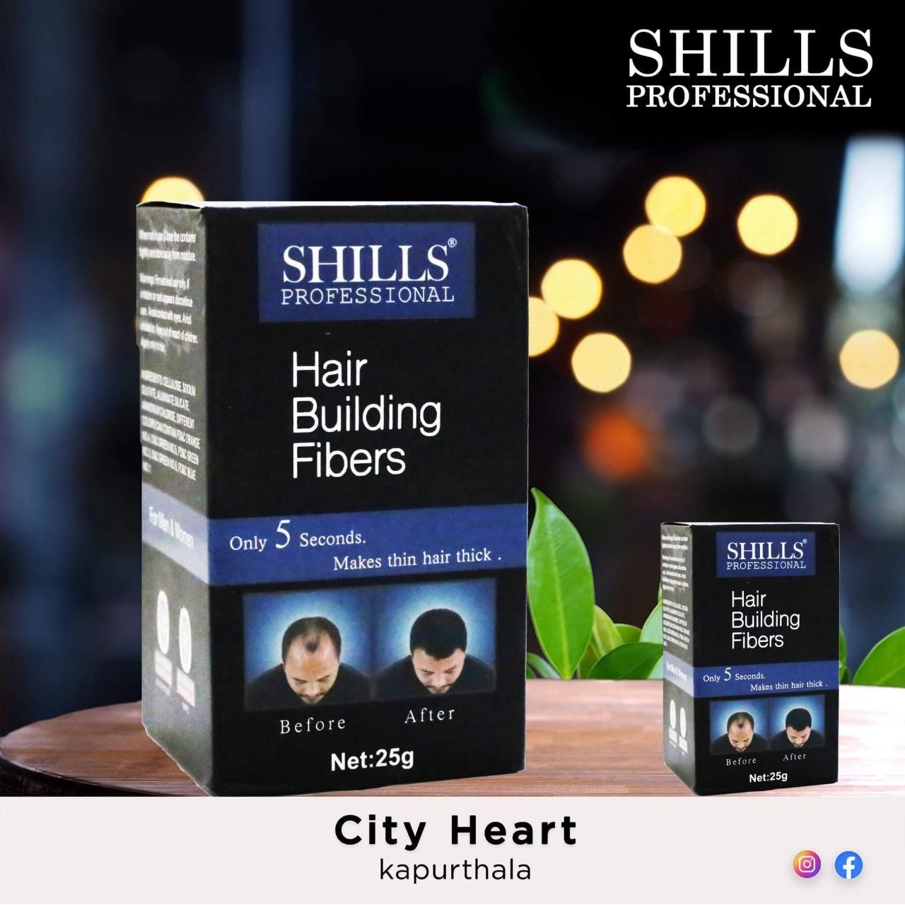 SHILLS PROFESSIONAL Hair Building Fibers Black 25 G