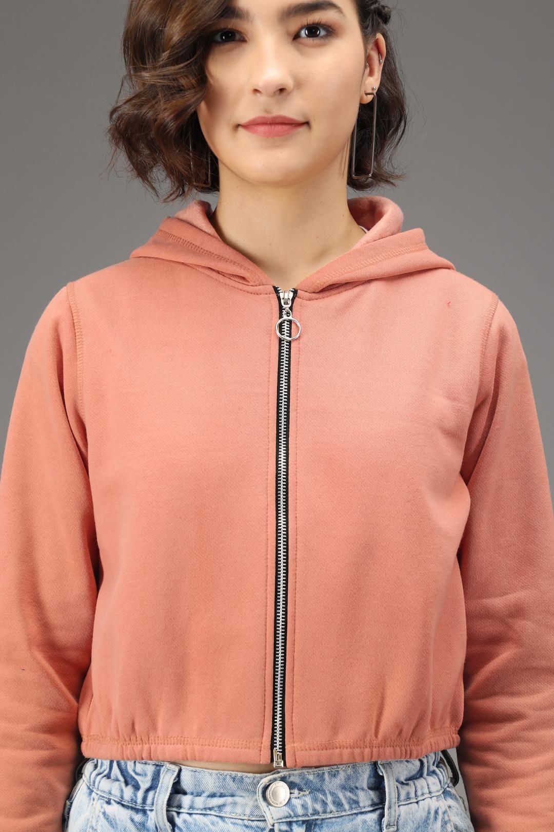 Kotty Women's Full Sleeves Hooded Neck Solid Sweatshirts