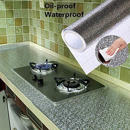 Kitchen Foil Sticker-Kitchen Backsplash Aluminum Foil Sticker ( 2 Meter, 1 Roll )