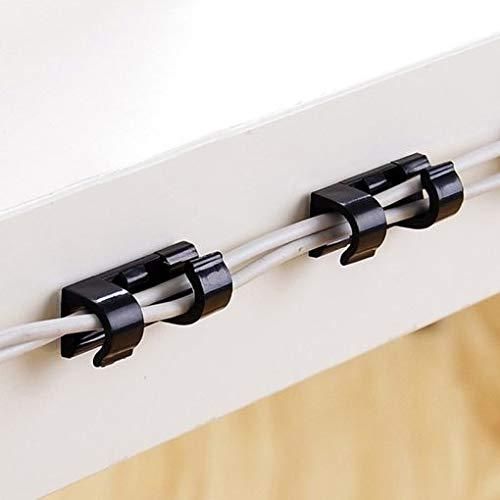 Self Adhesive Cable Clips Wire Manage Holder Sticky Mount-Round Plastic Cable Cord(20 pcs 1 Set)