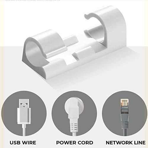 Self Adhesive Cable Clips Wire Manage Holder Sticky Mount-Round Plastic Cable Cord(20 pcs 1 Set)