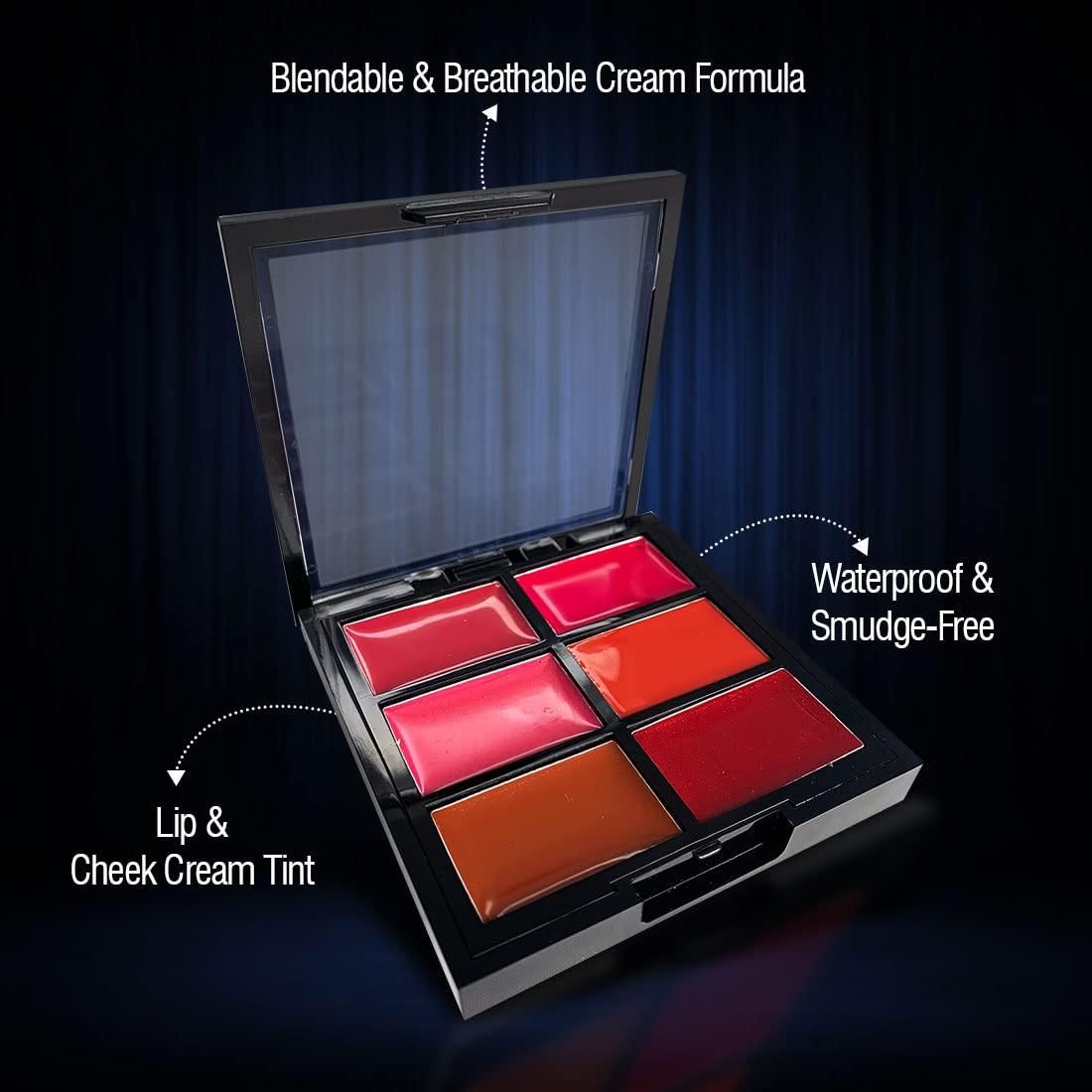 Coloressence Lip Souffle Moisturizing Creamy Multicolor Glossy Lipstick Palette, Long Lasting Waterproof Formula