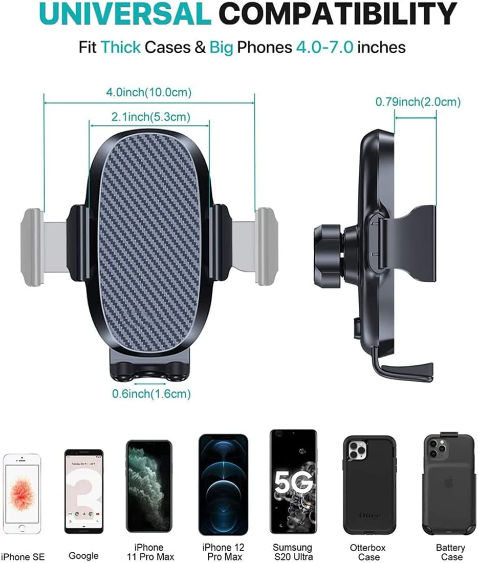 iPretty Car Mobile Stand Holder Mount with 360 Degree Flexible Neck Fit for Universal Car Windshield Dashboard Use Size 4-11" inch - (Black)